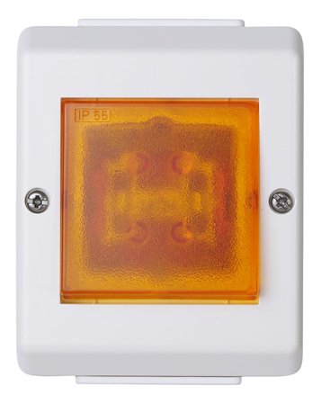 Elko EKO07473 Kytkin puhtaanvalkoinen, 1-napainen, valolla ja IP55 1-napainen/vaihto, Kytkimet & pistorasiat