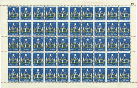 Danmark - Julemærkeark 1946 - Ubrugt eller foldet
