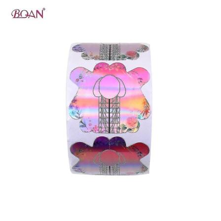 Yyh- nail art Färgglad pappersbricka Nagelguide Självhäftande klistermärke Manikyrverktyg|nagelform