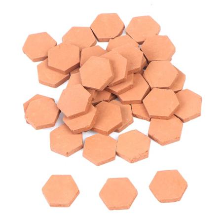 40pcs 1/16 Scale Simulation Miniature Hexagon Red Brick Model T