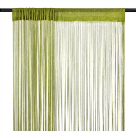 Gardinsnöre, enfärgad grön krypteringstyp rak gardin / skiljevägg gardin / dekorativ gardin / dörrgardin, 1 meter * 2 meter