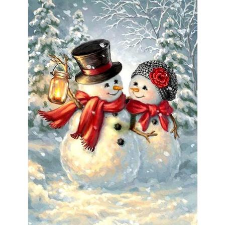 5d Diamond Painting Christmas Snowman Par Av Numbers Kit Full