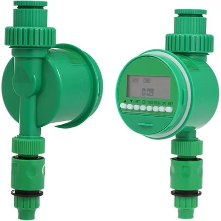 Automatisk bevattningstimer, trädgårdsbevattningstimer, programmerbar kran, 3/4 1/2 automatisk kran, trädgårdsbevattningssystemstyrenhet, grön