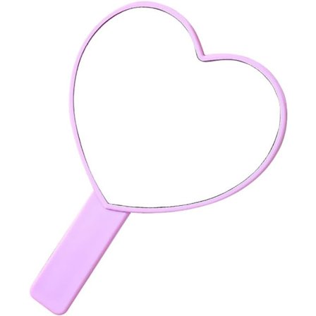 Hjärtformade speglar Hand Cosmetic Mirrors Handheld Makeup Mirrors Söta resespeglar Lätta bärbara speglar