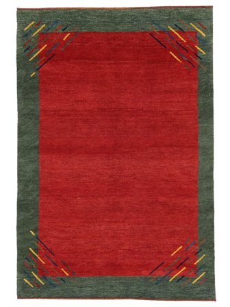 Hand Knotted Persian Gabbeh Rustic Rug 164X240 Dark Red/Black