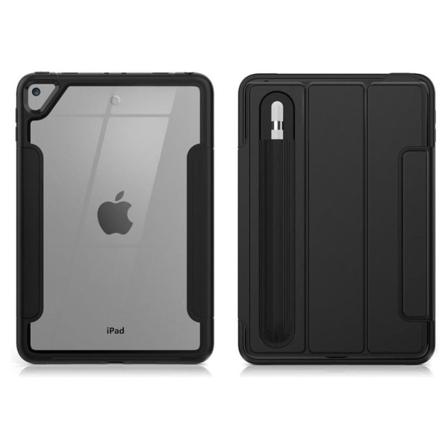 iPad Mini (2019) tyylikäs kolminkertainen kotelo - Kaikki Mustaa Black