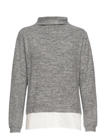 Kabelina Highneck Pullover Grey Kaffe