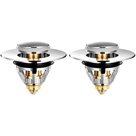 Ruostumattomasta teräksestä valmistettu kylpyhuoneen lavuaarin tulppa, tukkeutumaton lavuaarin viemäritulppa suodatin