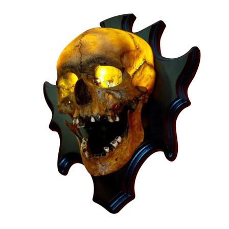 Halloween Skräck Skull Night Light Dekoration 1 Styck Svart