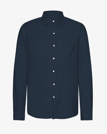 Organic Flannel Shirt - Navy Blue - Male - M