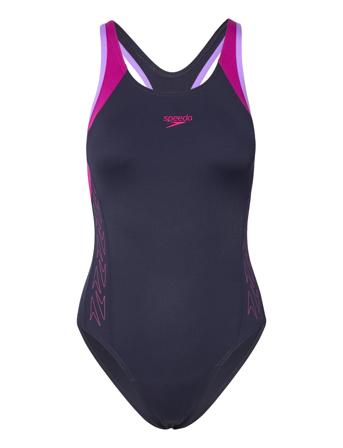 Womens Hyperboom Flyback Badedrakt Badetøy Lilla Speedo*Betinget Tilbud