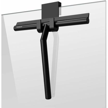 longziming Dusj- og baderomsskrape med krok 21cm Svart Superlangt håndtak for effektiv rengjøring - Vindusskrape for baderom
