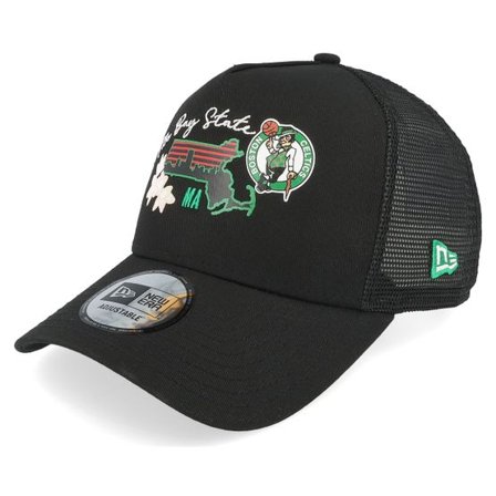 New Era - NBA Svart trucker Keps - Boston Celtics NBA Trucker Black Trucker @ Hatstore