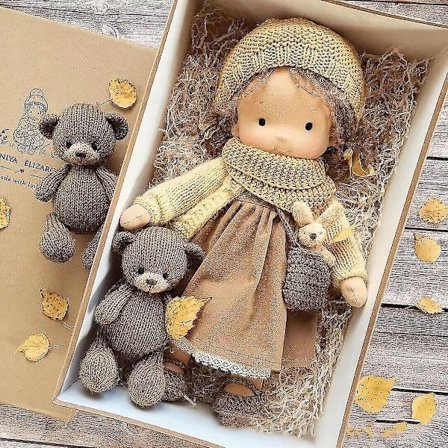 Docka Waldorf Handgjord Plyschdocka Vacker Bomulls docka Flickor Födelsedagspresent_tmall B