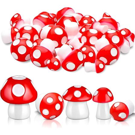 50 kappaletta söpöjä sieni mini nukke mini puutarha sieni koristeet diy askartelu koriste tarvikkeet