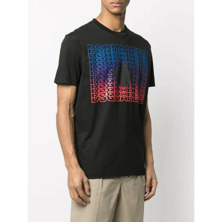 Dsquared2, T-Shirts Zwart, Heren, Maat:M
