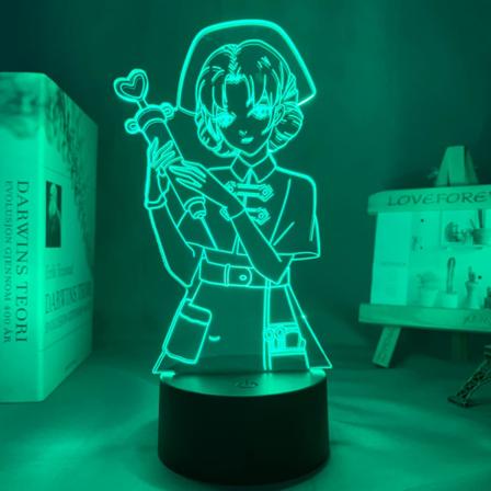 WJ Anime Identity V Emily Dyer LED Natlampe til Værelsesindretning Natlys Fødselsdagsgave Sengside Manga 3D Lampe Doktor Lydia Jones