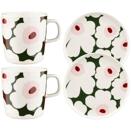 Marimekko Unikko frukostset 4 delar | Dukning & Servering > Skålar > Frukostset | Bagaren och Kocken
