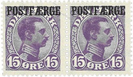 Danmark 1919 - Postfærgemærke AFA 1 - Par - Postfrisk
