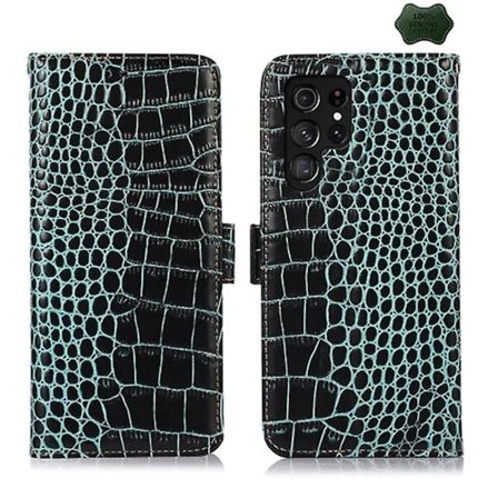 Samsung Galaxy S24 Ultra -kotelo, ylin kerros krokotiilinnahkaa