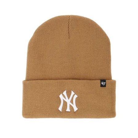47 Brand - MLB Beige cuff Beanie - New York Yankees MLB Haymaker Camel Cuff @ Hatstore