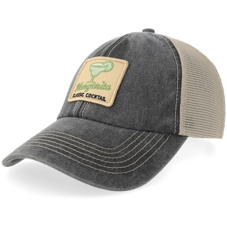Iconic - Svart trucker Caps - Margarita Classic Cocktail Black/Stone Vintage Washed Trucker @ Hatstore