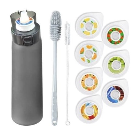 OBOSOE Air-Up Vandflaske med Luft 650ml – 7 Smagskapsler | Sukkerfri & Aromatisk med Sugerør