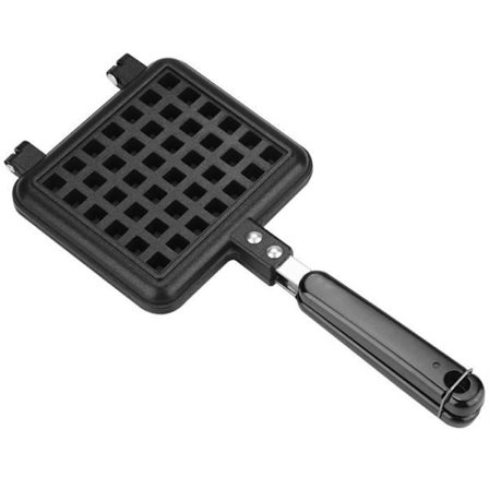 (Sort) Vaffeljern - Husholdning - Aluminium - Non-stick - 31,5 x 14 cm - Gas kompatibel