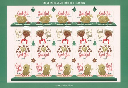 Åland - Julemærke 2017 - Julemærkeark - Selvklæbende