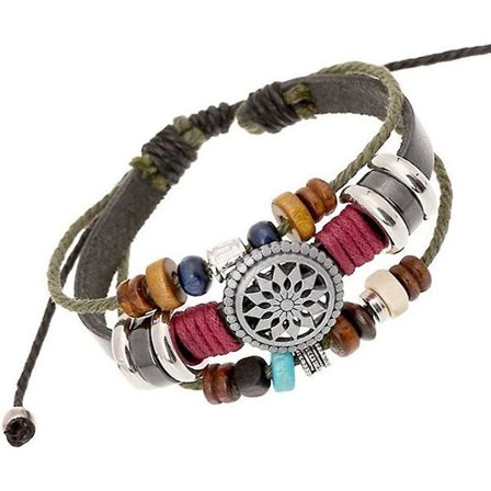 Vintage Bohemian Beaded armband, flerlagers handvävda armband, hampa linor Wrap armband Smycken kompatibel