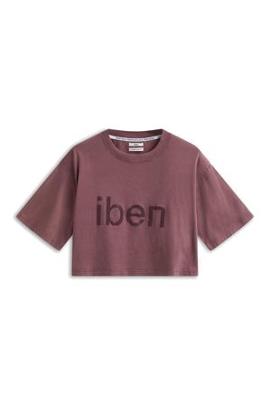 Rocky Cropped Tee Washed Burgundy XL