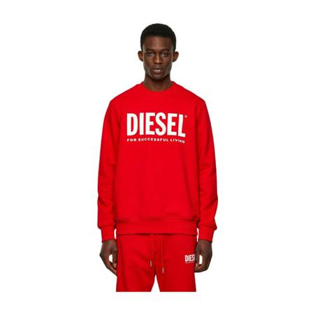 Diesel Felpe 0Bawt - S-Girk Ecologo-42A , Rood , Heren , Maat: M Hoodies & sweatvesten