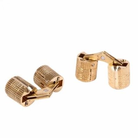 4 stk, 12 mm kobber skap dør skjulte sylinderhengsler, for disk