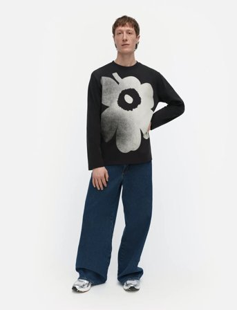 Marimekko Biitti Unikko Placement - Black - XS