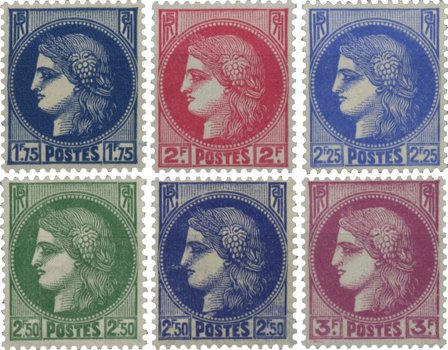 Frankrig 1938-1941 - YT 372-376 - Postfrisk