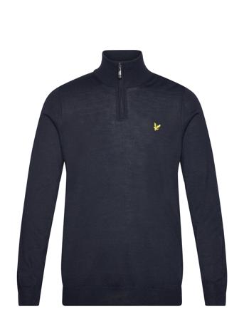 Golf Core 1/4 Zip Merino Mix Knitwear Half Zip Pullover Marineblå Lyle & Scott Sport*Betinget Tilbud