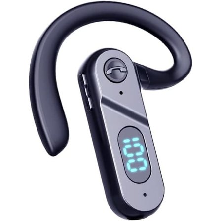Bluetooth-hodetelefoner, beinledningshodetelefoner, trådløse Bluetooth-hodetelefoner med mikrofon, on-ear-hodetelefoner (svart)