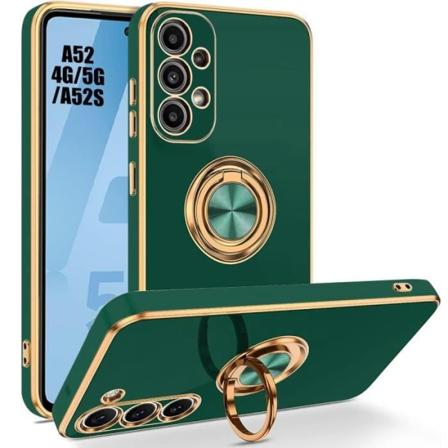 Ringetui til Samsung Galaxy A52 4G-5G A52s 5G Midnatsgrøn Stødsikker luksus TPU Anti-ridse Elegant
