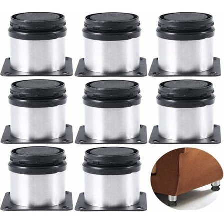 Kabinetben, køkkenben, bordplade, køkkenben, møbelben, vinkelform, justerbart møbelben, metalmøbler, justerbare fødder i rustfrit stål, runde fødder (