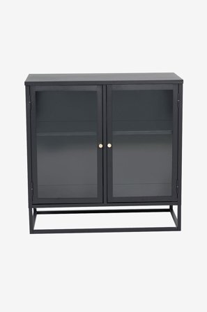 Venture Home - Lavt vitrineskab Bonnie - Sort - Skabe - Fra Homeroom