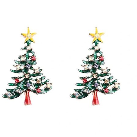 3 stk. juletræsbroche farvet krystal rhinestone brochenål broche charm fest smykker stof 2 stk.