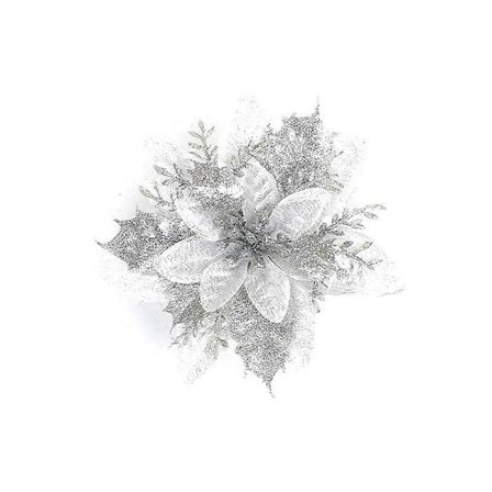 15 kpl Tekojouluasetelma Jouluasetelma Tekokukat, Koristeelliset Joulukuusen Koristeet Jouluseppeleelle, Joulu