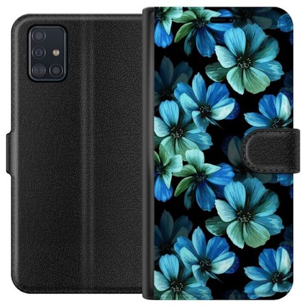 Yhteensopiva Lompakkokotelo Samsung Samsung Galaxy A51 Keskiyö Puutarha