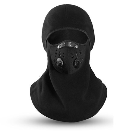 Balaclava Ski Ansigtsdækning med Filter Aftagelige Åndbare Luftventiler til Mænd Kvinder Vinter Vindtæt Fleeceforet Termisk Ansigtsdækning til Skiløb 