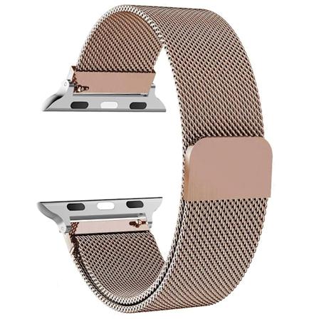 Milanese loop-rem för Apple Watch-band 44 mm 40 mm 45 mm 49 mm 41 mm 38 mm 42 mm 44 mm Armband iwatch Series 9 3 6 5 SE 7 8 Ultra 2 Roséguld Y