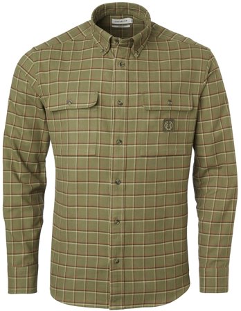 Chevalier Heron Flannel Shirt paita, Field Green Checked - Country Lifestyle