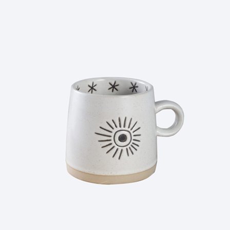 Leire drikkekopp japansk stil kreativ retro grov keramisk kaffekopp kontortekopp vannkrus enkel keramisk hestegramkopp (sol)