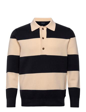 Fransesco Knitted Rugby Sweater Polos Long-sleeved Multi/mønstret Lexington Clothing