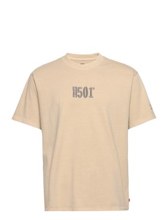 Vintage Fit Graphic Tee 501 Re T-shirts Short-sleeved Beige LEVI ́S Men