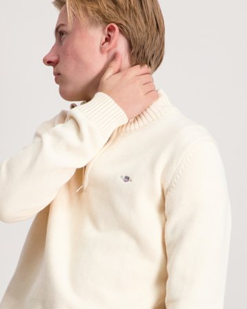 GANT CASUAL COTTON HALF ZIP Cremefarben Pullover Jungen - Kids Brand Store